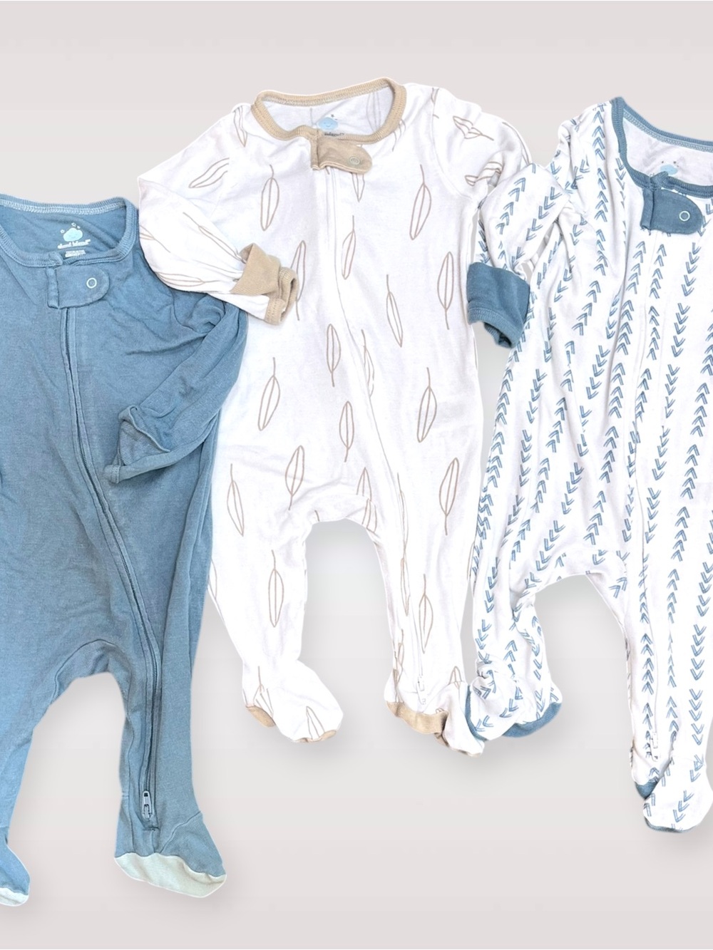 Cloud Island Footed One-Piece Lot (3) 0-3months